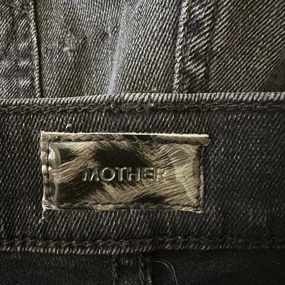 Mother black washed The Swooner Ankle stretch cotton blend classic Jeans FLAWS - Picture 4 of 12